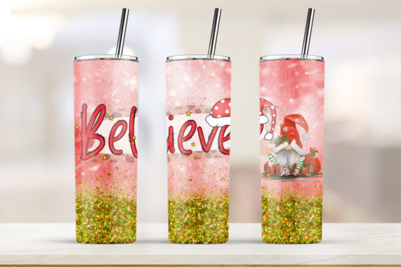 Believe 20oz Skinny Tumbler Graphics & Print Templates