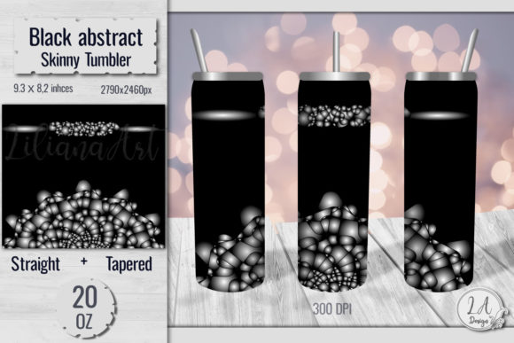 Black Skinny Tumbler 20 Oz: Graphics for Print Templates