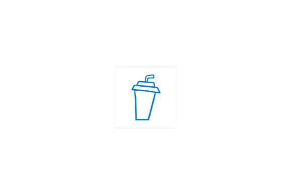 Christmas Cup Coffee Icon Blue Svg Graphics