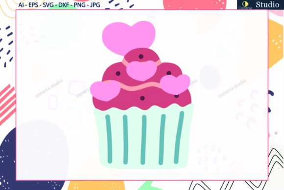 Cup Cake Heart Icon Svg: Graphics and Icons for Creative Projects