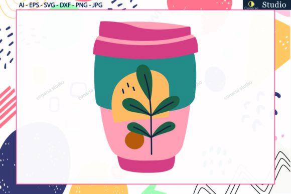 Cup Coffee Retro Icon Svg Graphics and Icons