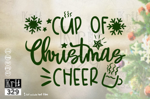 Cup of Christmas Cheer SVG: Graphics for Crafts