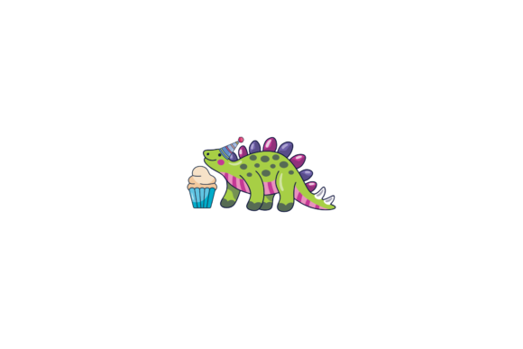 Dinosaurs Cup Cake Birthday Party Svg Graphics