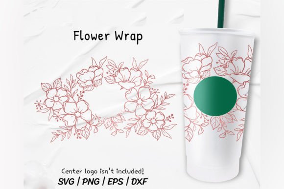 Flowers Designs Svg Venti Cold Cup 24 Oz