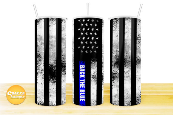 Graphics & Crafts: Skinny Tumbler Design Back the Blue