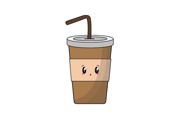 Kawaii Cute Drink Cup Chocolate Graphics