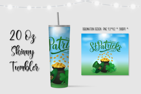 St. Patrick's Day 20oz Skinny Tumbler Graphics & Crafts