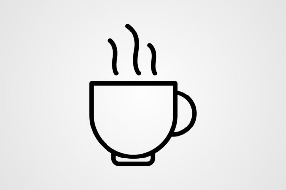 Tea Cup Line Icon for Graphics and Icons
