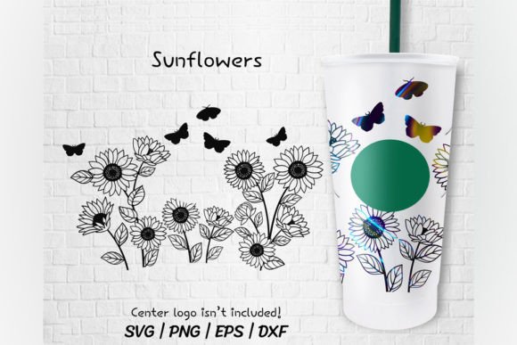 Wild Floral Butterfly, Venti Cold Cup 24 Graphics
