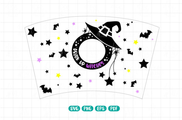 Witch Svg Wrap Starbucks Cold Cup DIY Graphics
